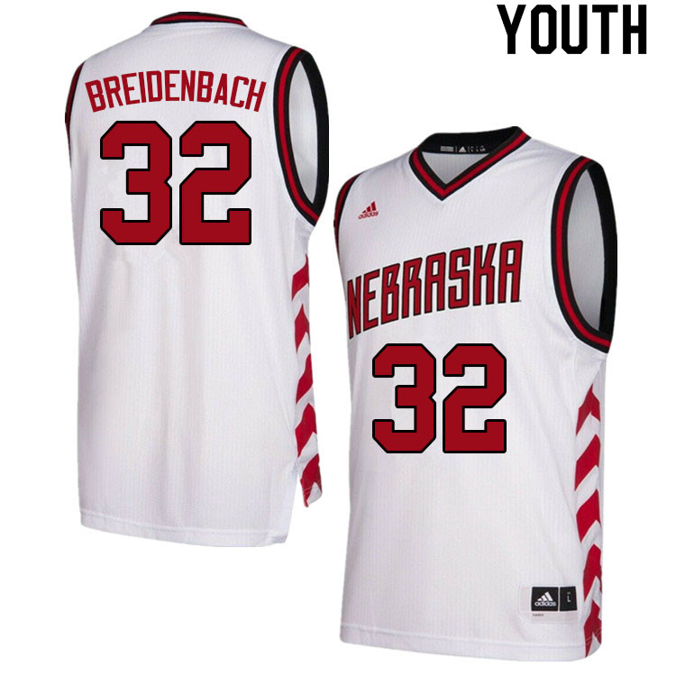 Youth #32 Wilhelm Breidenbach Nebraska Cornhuskers College Basketball Jerseys Sale-Hardwood - Click Image to Close